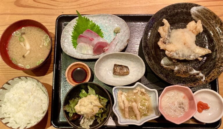 Japanese seafood set menu